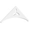 Ekena Millwork Pitch Naple Architectural Grade PVC Gable Pediment, 36"W x 13 1/2"H x 1"P (9/12) GPP036X014X100NAP - alternate 1